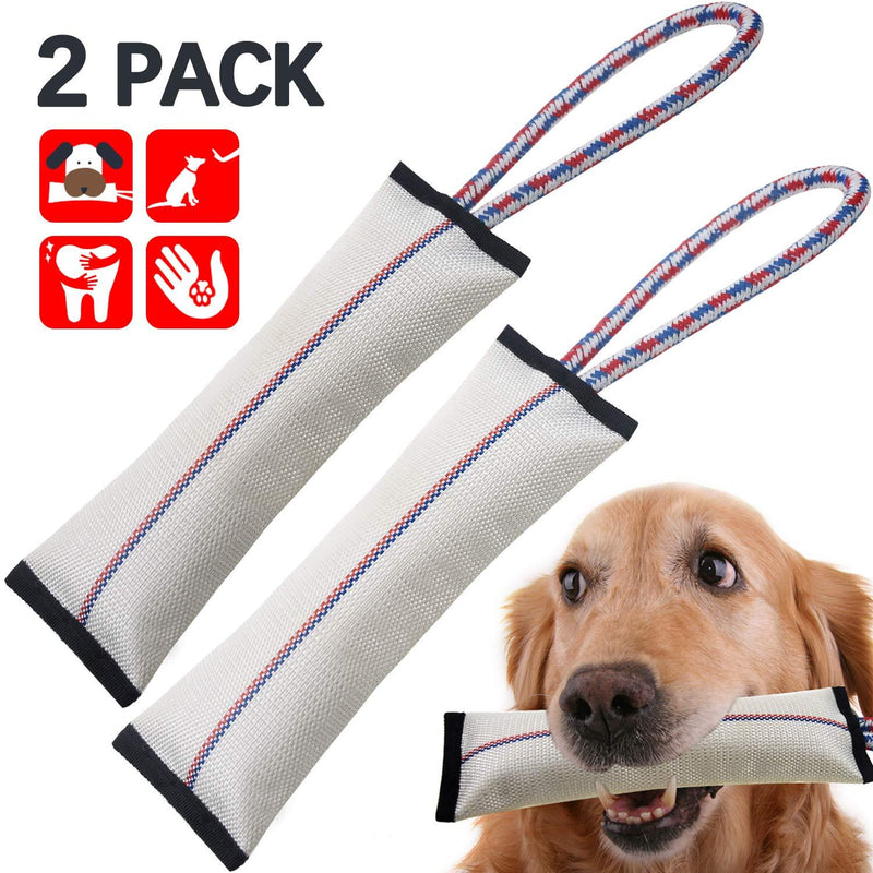 [Australia] - Tough Dog Toys for Aggressive Chewers,Dog Chew Toys,Dog Tug Toy,Firehose Dog Toys,Interactive Dog Toys for Large Dogs,Dog Squeaky Toys with Strong Cotton Rope Handle,Pet Toys for Small Dog Toys Pack 2 