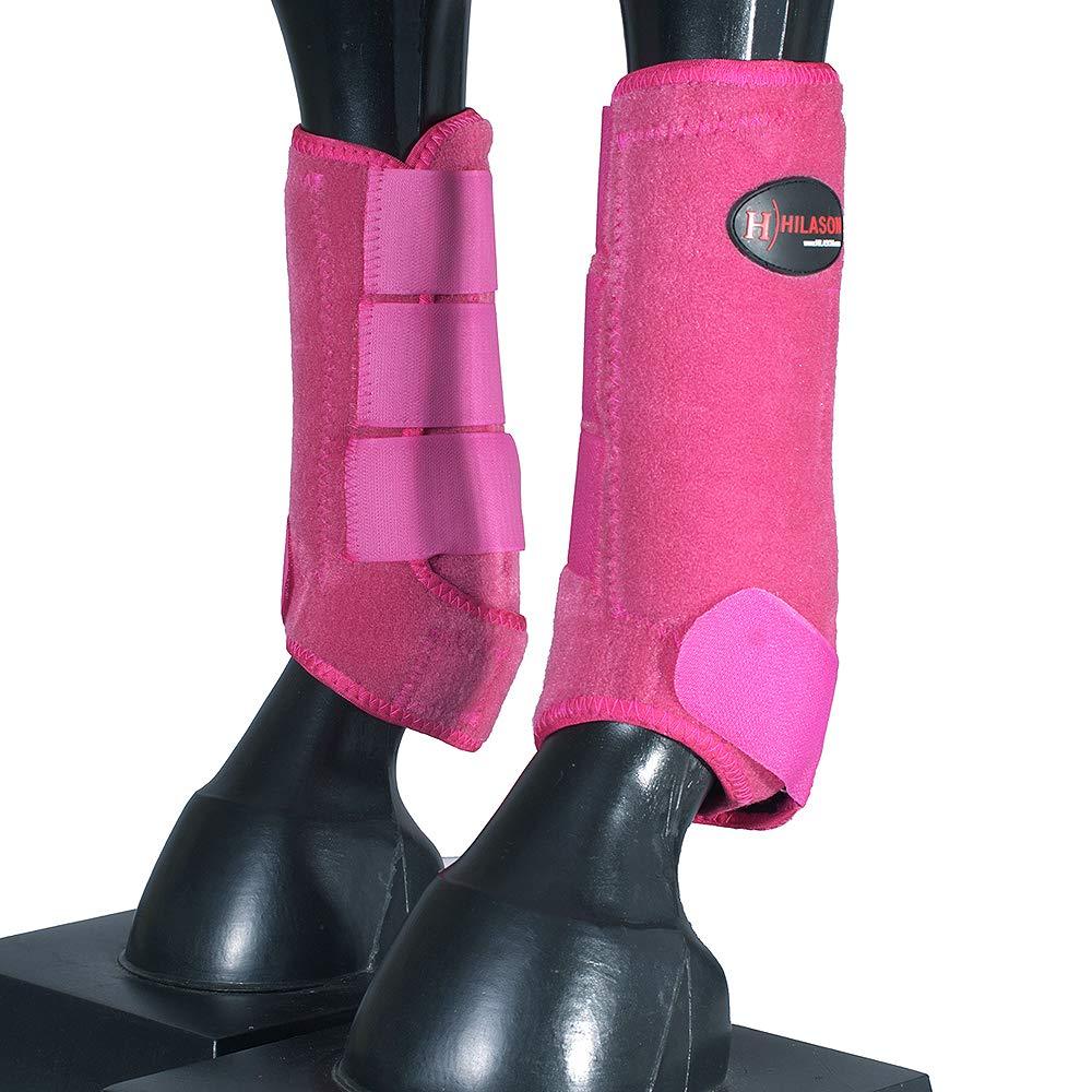 [Australia] - HILASON L M S Horse Hind Rear Leg Protection Sports Boot Pair Pink Large 