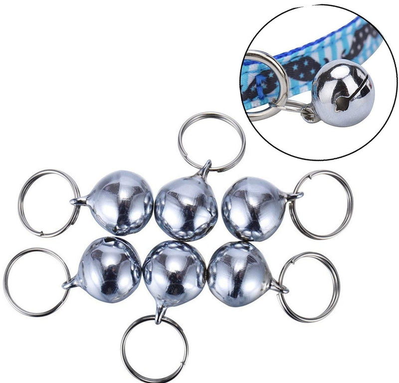 [Australia] - AFZMON 6 Sets Cat Bell for Dog Collar Charm Pet Pendant Accessories Pet Dog Bells 0.7 inches Silver 