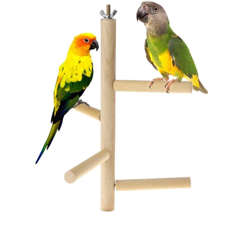 Hamiledyi Parakeet Perch,Bird Natural Wood Stand,Parrot Cage Top Wooden Branches for Standing,Toys for Small Medium Parrots Conure Budgie Lovebirds Style-A - PawsPlanet Australia