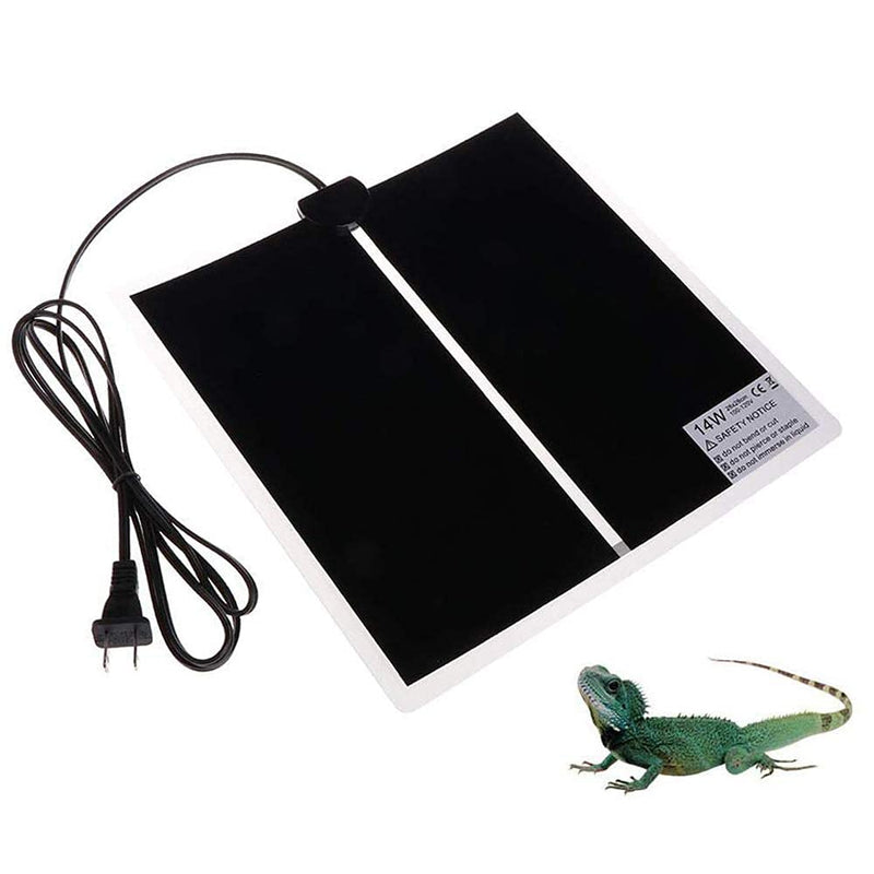 KABASI Reptile Heating Pad, 14W / 20W Waterproof Reptile Heat Pad Under Tank Terrarium with Temperature Control, Safety Adjustable Reptile Heat Mat for Turtle, Tortoise, Snakes, Lizard, Gecko 14W-11x11 in - PawsPlanet Australia
