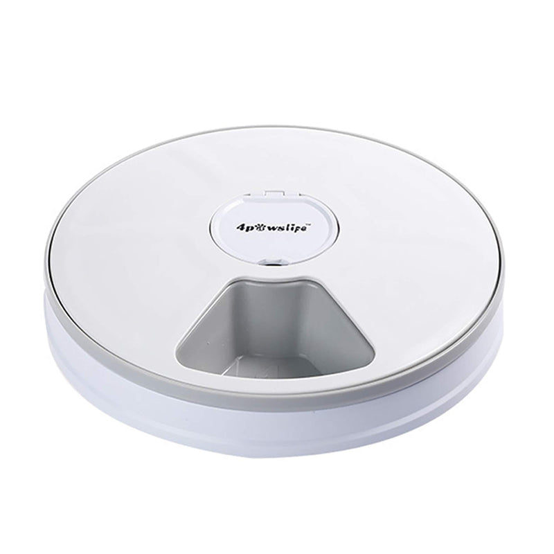 [Australia] - 6-Meal Automatic Pet Feeder for Cats Dogs and Rabbits, Music Reminder and Interval Based Timer with LCD Display, for Dry or Semi-Moist Puppy Kitten Bunny Food 