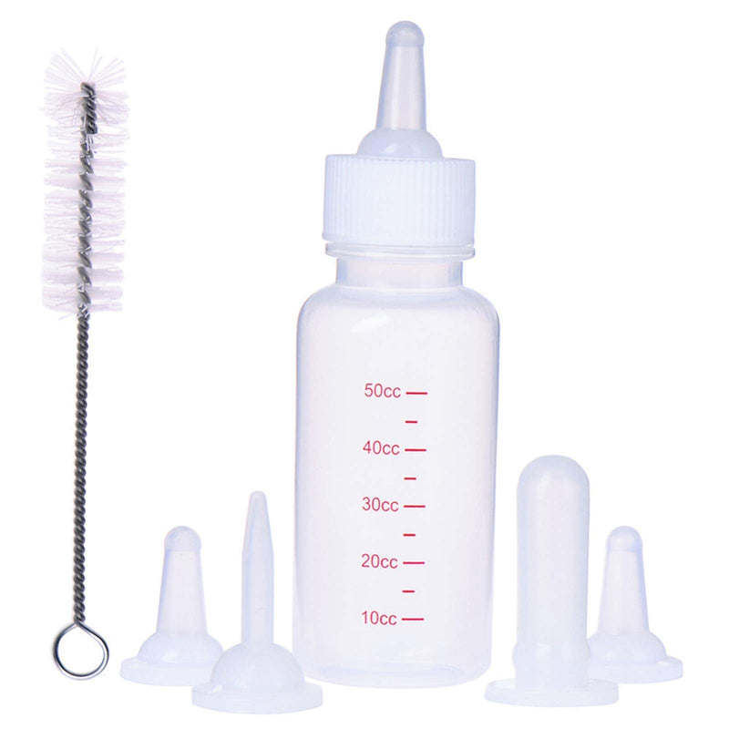 DoubleWood Pet Nursing Bottle Kits Nursing Bottle Kits Replacement Nipple Cat Feeding Bottle for Newborn Kittens, Puppies, Rabbits, Small Animals - PawsPlanet Australia