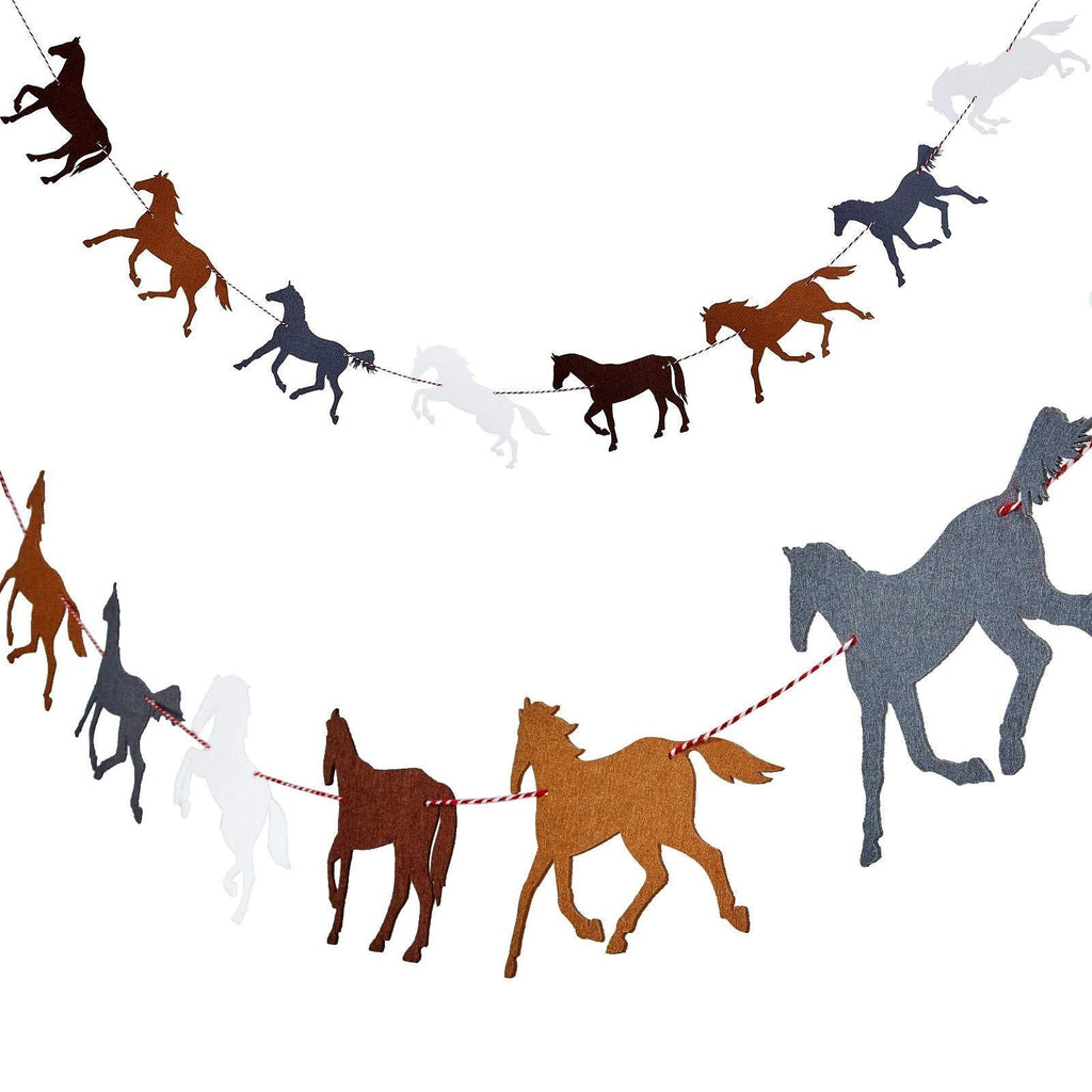 4 Pieces Horse Garland Banner Kentucky Derby Horse Racing Streamer Horse Party Garland for Horse Racing Birthday Wedding Party Decoration, Pre-assembled - PawsPlanet Australia