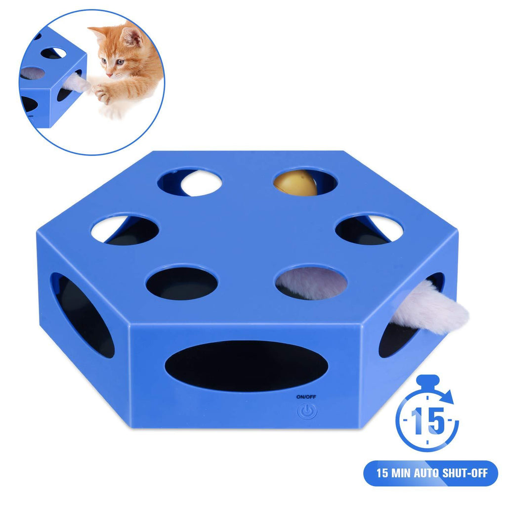 [Australia] - Joansan Interactive Cat Toy Timer, Electronic Random Rotating Teaser, Auto Shut Off Cat Toy, Catnip Ball Included, Good for Cats Kitten Exercise Chaser and Hunting Training 