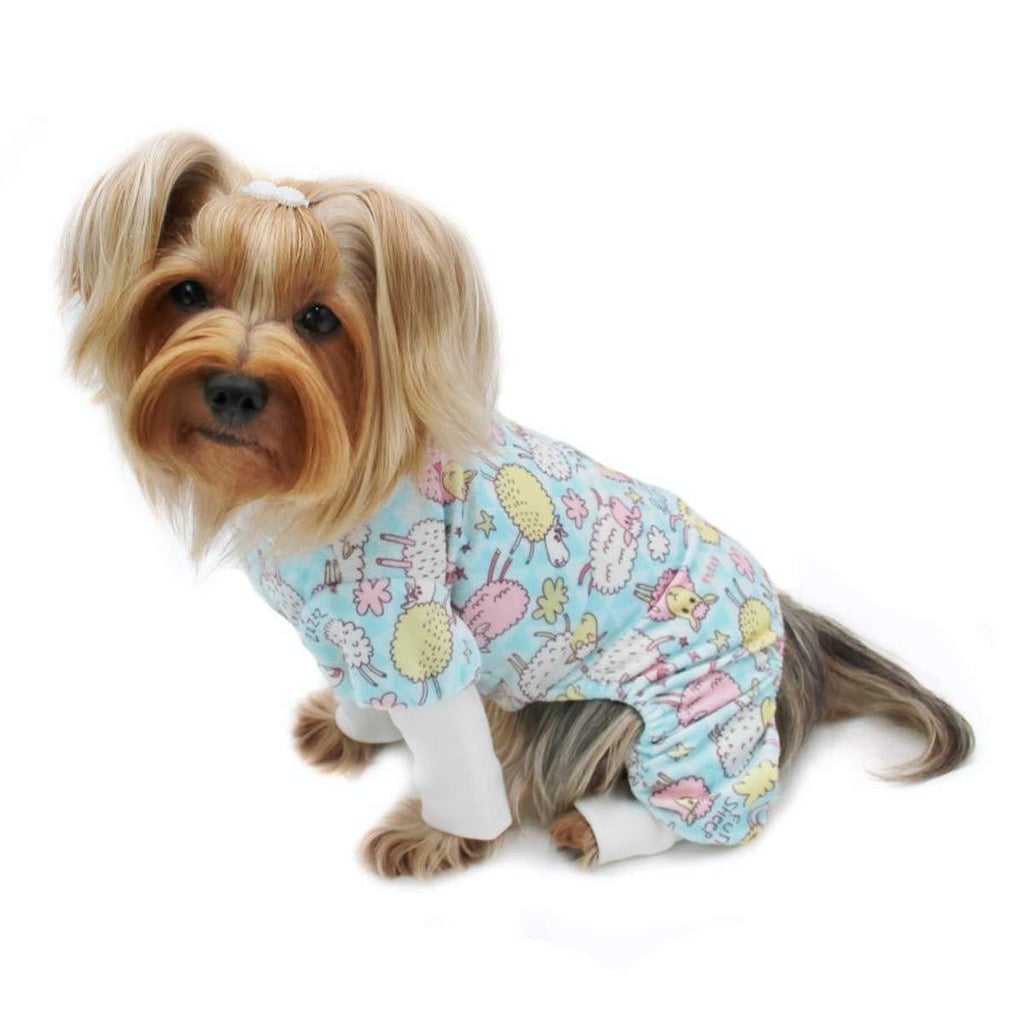 [Australia] - Klippo Dog/Puppy Minky Funny Sheep Plush Pajamas/Bodysuit/Loungewear/PJ/Coverall/Jumper/Romper for Small Breeds XL 