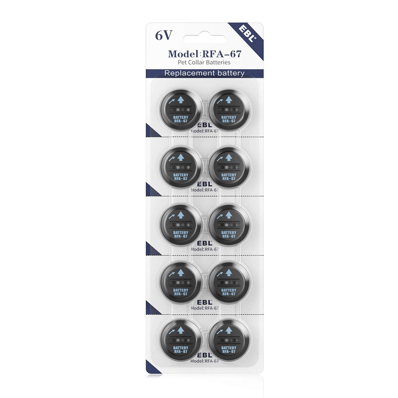 EBL 10 Pack RFA-67 6 Volt Pet Collar Replacement Batteries, Ultra Fit PIF-300 RF300 PIF-275-19 PRF-3004W PUL-250 - PawsPlanet Australia