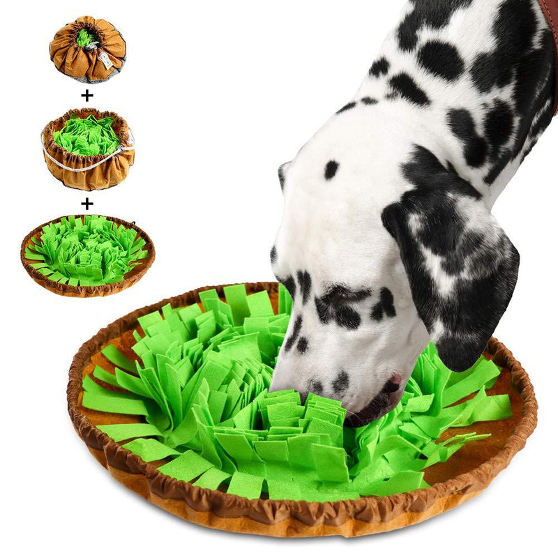 [Australia] - TOPNEW Pet Snuffle Mat for Dogs, Cats Dogs Bowl - Interactive Feed Game for Boredom, Indoor Outdoor Pet Puzzle Toys Encourage Natural Foraging Skills for Stress Relief 