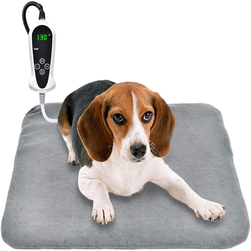 RIOGOO Pet Heating Pad, Upgraded Electric Dog Cat Heating Pad Indoor Waterproof, Auto Power Off M: 18"x 18" - PawsPlanet Australia