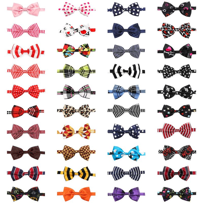 Dog Bow Ties, 40 PCS Segarty Pet Neck Bows, Bulk Pet Bowties with Adjustable Collar, Grooming Bowknot for Christmas Birthday Holiday Valentine Party Dog Photography Accessories Gift for Puppy Dogs Cat Diverse - PawsPlanet Australia