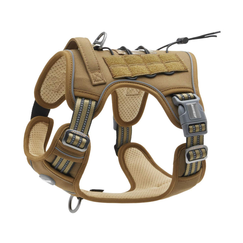 Auroth Tactical Dog Harness for Small Medium Large Dogs No Pull Adjustable Pet Harness Reflective K9 Working Training Easy Control Pet Vest Military Service Dog Harnesses S(Neck:14-21",Chest:20-31") Army yellow - PawsPlanet Australia