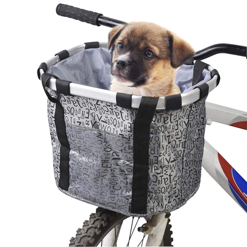 Hamiledyi Dogs Carrier Bike Basket - Perfect Removable Puppy Front Bycicle Basket for Bike - Pet Cat Dog Carrier Easy Install Quick Released - PawsPlanet Australia
