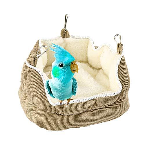 Super Soft Pet Hammock Hanging Bird Nest Cage Bed,Winter Warm Plush Parrot House Snuggle Hut Tent,Birdcage Bedding for Small Animal Budgie Parakeet Cockatiel Conure Cockatoo Lovebird Finch Canary - PawsPlanet Australia