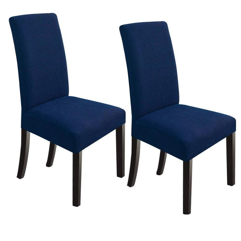 Dining Chair Covers Stretch Chair Covers Parsons Chair Slipcover Chair Covers for Dining Room Set of 2,Navy Blue Navy Blue - PawsPlanet Australia