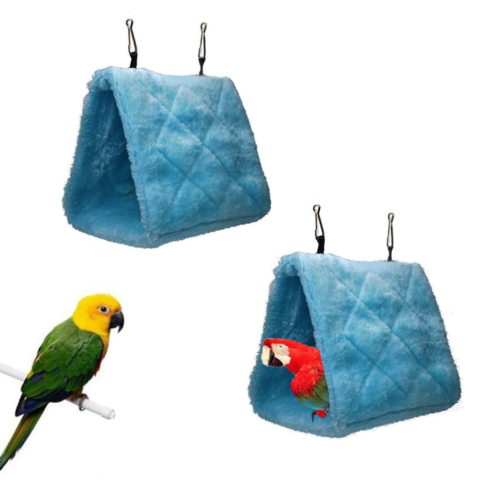 Tfwadmx 2Pcs Bird Tent Plush Hammock Warm Hut Hanging Nest for Cage Snuggle Sleeping Bed Parrot Hideaway Cave for Eclectus Parakeet Cockatiels Cockatoo Lovebird - PawsPlanet Australia
