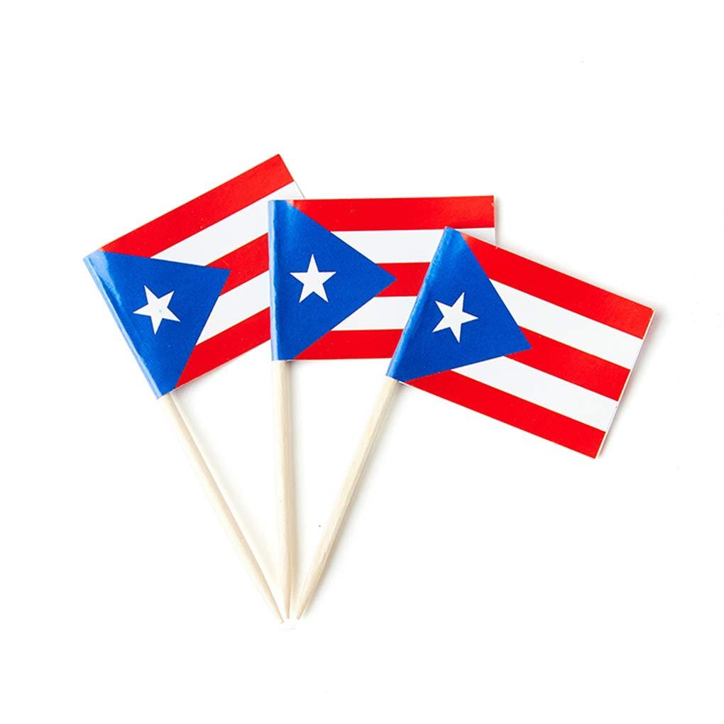 Puerto Rico Flag Puerto Rican Small Toothpick Mini Cupcake Flags Decorations (100 Pack) Puerto Rico - PawsPlanet Australia