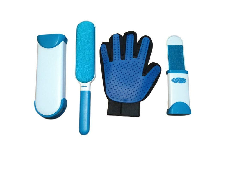 [Australia] - Kepeli Cat Dog Pet Hair Removal Brush with Travel Brush and Massaging Groomer Glove. Cleans Pet Fur Off Clothes, Furniture, Rugs, Car Seats 