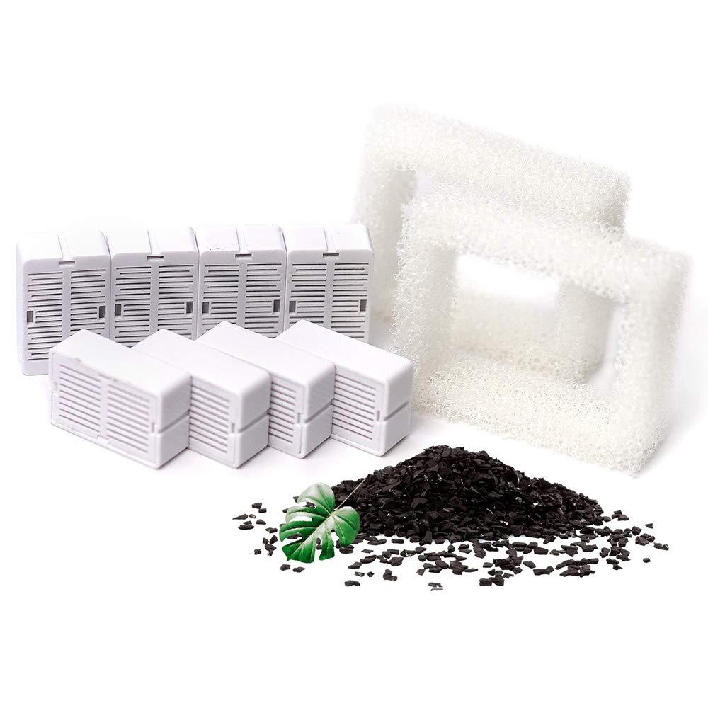 [Australia] - Cepheus Pet Fountain Replacement Filters for 360 Ceramic Fountain Porcelain Pet Fountain and Oasisic Porcelain Pet Fountain Including 8 Carbon Filters +2 Foam Filters for 2.1L Dog and Cat Fountain 