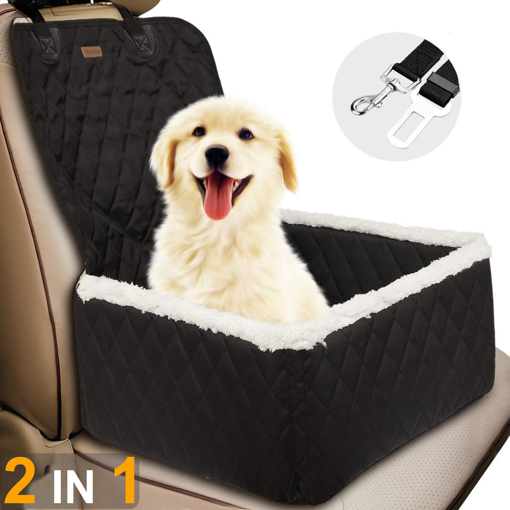 [Australia] - TOPBRY Car Front Seat Covers for Dogs, Deluxe 2 in 1 Scratchproof Thickened Foldable Car Protector Kennel with Safety Belt, 900D Waterproof, for Cars Trucks SUVs 