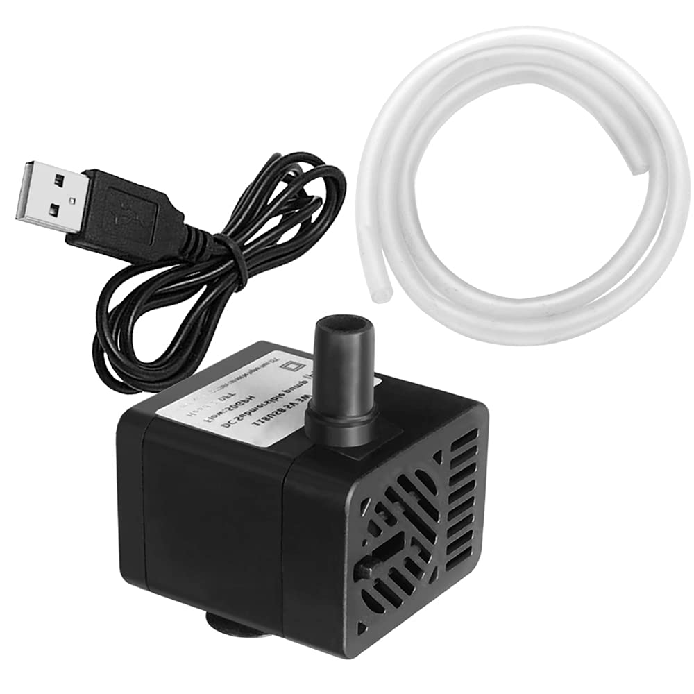 PULACO DC 5V USB Mini Submersible Water Pump for Pet Fountain, Aquarium Fish Tank, Pond, Fountain, Hydroponics - PawsPlanet Australia