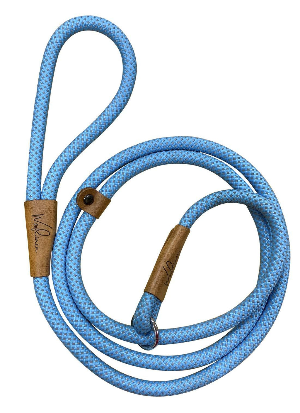 [Australia] - Wooflinen Ultra Reflective Premium Dog Slip Leash Made from Mountain Climbing Rope - Great for Training and The Strongest Pullers 6 Foot Woof Blue 