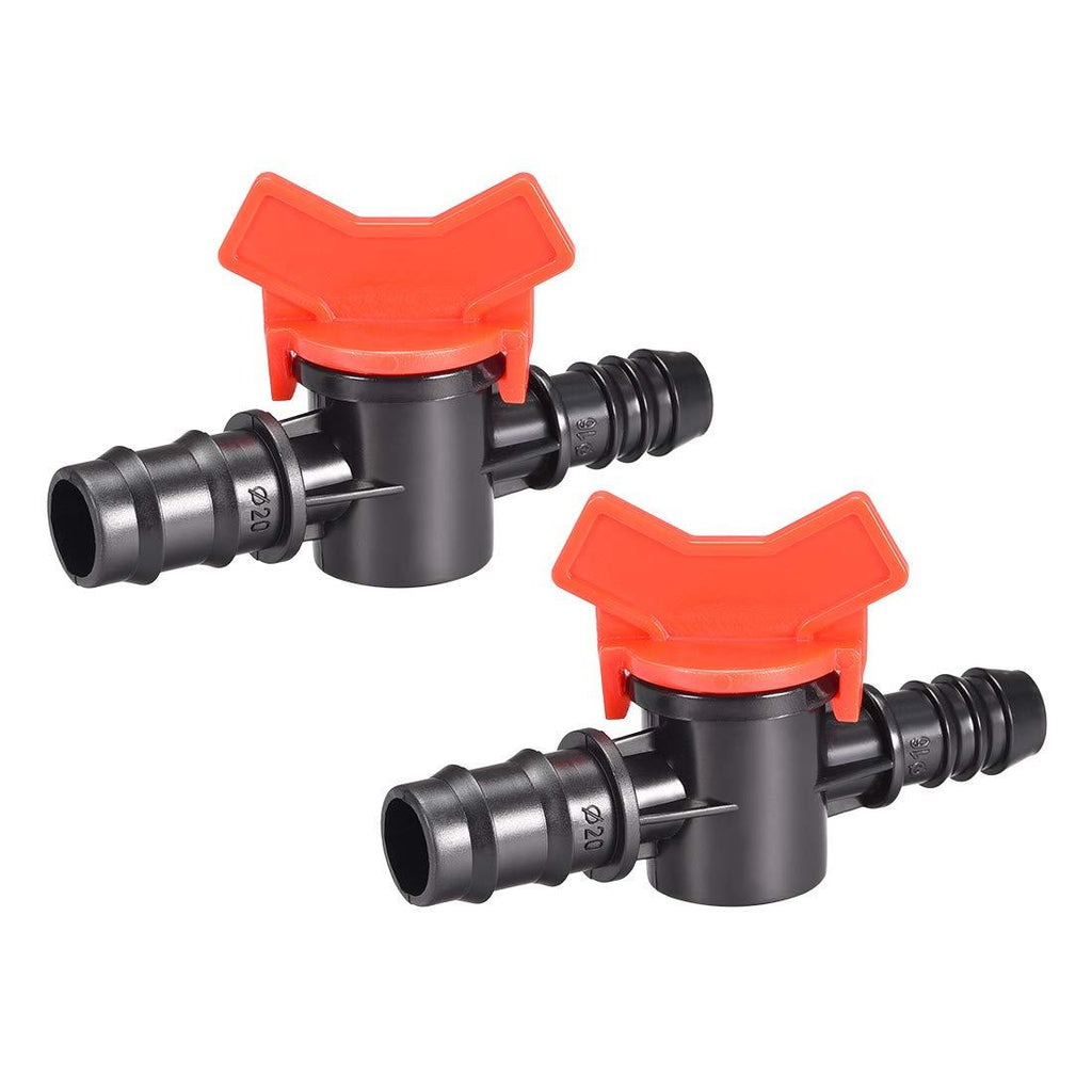 [Australia] - uxcell Drip Irrigation Barbed Valve for 1/2-inch X 5/8-inch Double Male Barbed Valve Aquarium Water Flow Control Plastic Valve 2pcs 