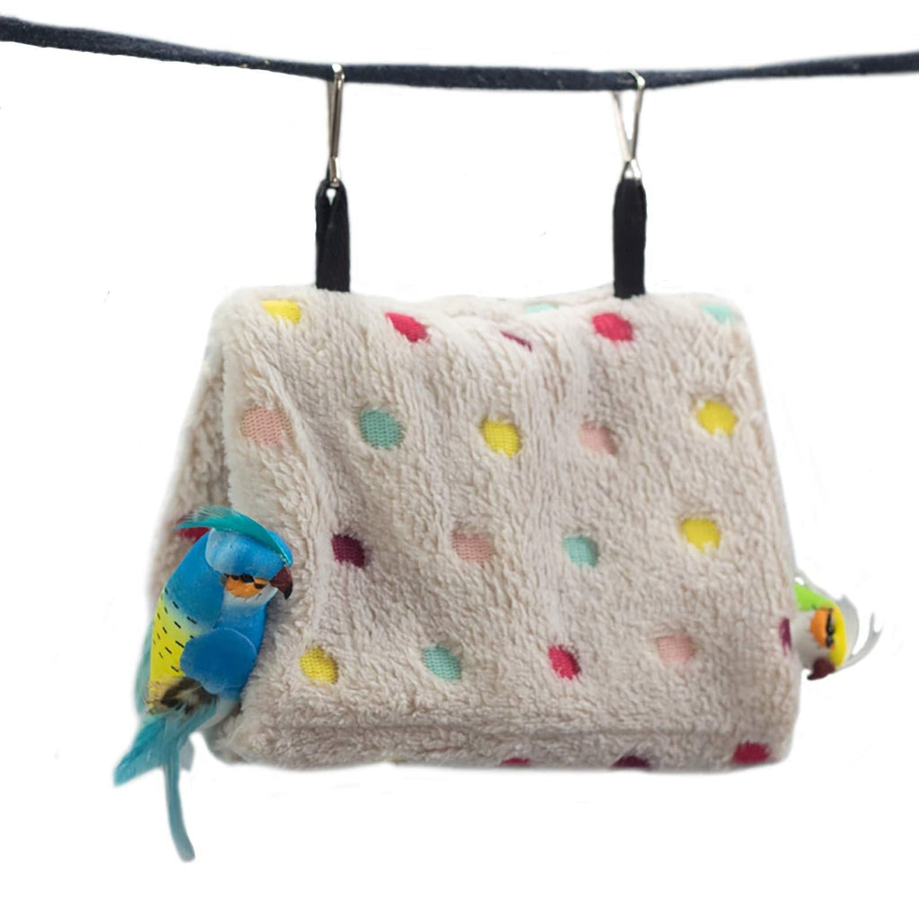 LeerKing Parrot Nest Plush Snuggle Bird Hammock Pet Hut House Bed Cage Tent for Sun Conure Quaker Green Cheek Parakeets Cockatiels Hangable with Bilateral Hooks S (6.3x3.9x3.9 inch) - PawsPlanet Australia