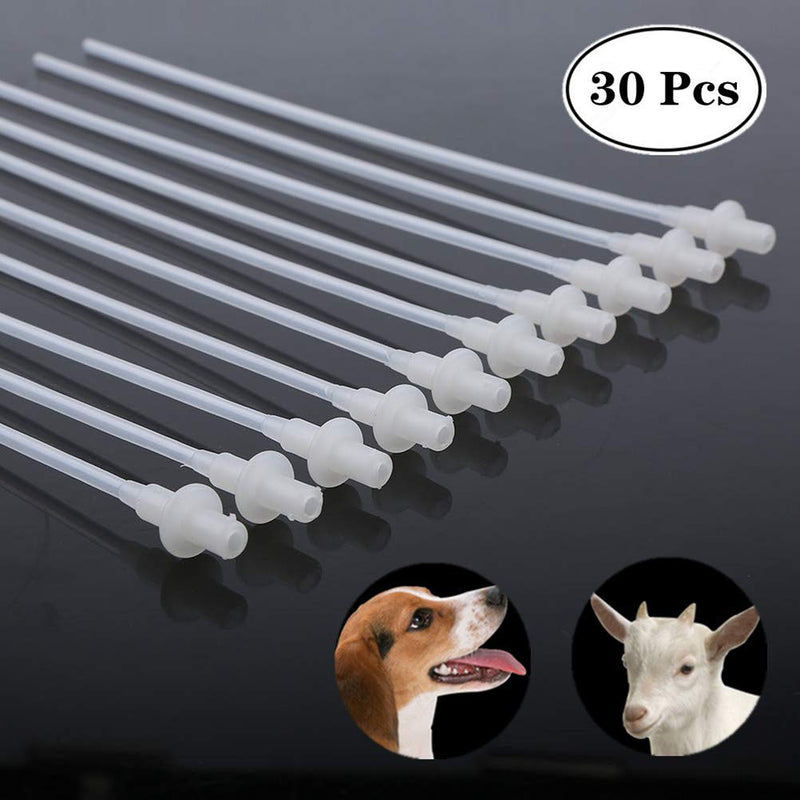 [Australia] - Minelife 30 Pcs 10'' Disposable Artificial Insemination Rods Tube for Dog Goat Sheep Breed Rod Test Tube 