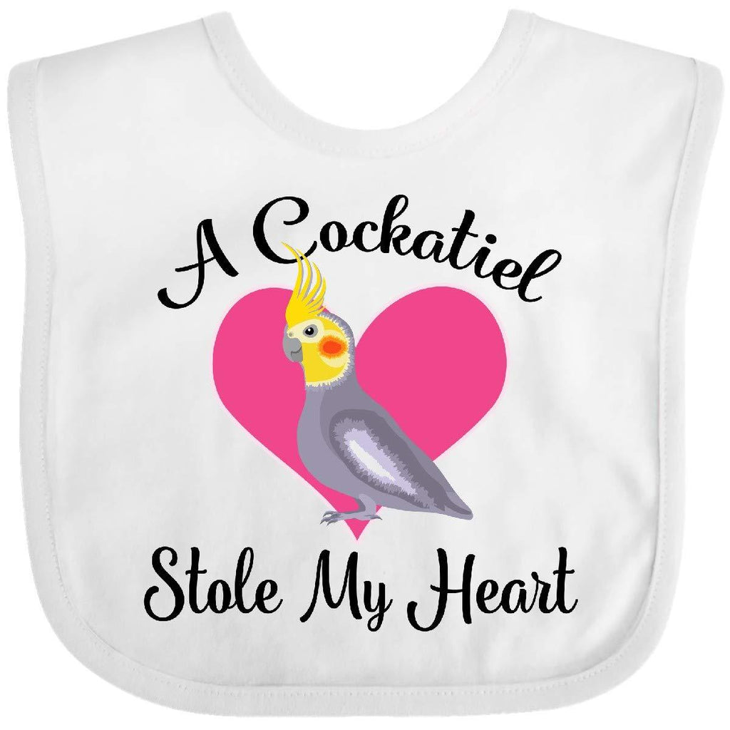 [Australia] - Inktastic Cockatiel Bird Pet Gift Baby Bib White 37d3c 