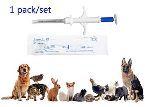 [Australia] - ECARE 2.12x12mm Dogs ID Microchip FDX-B ISO 11784/11785 Pet Cats Dogs Microchips RFID Glass Transponder Implant Kit for Pet Dog Cat with Syringe for Veterinary Management and Tracking 1pack 