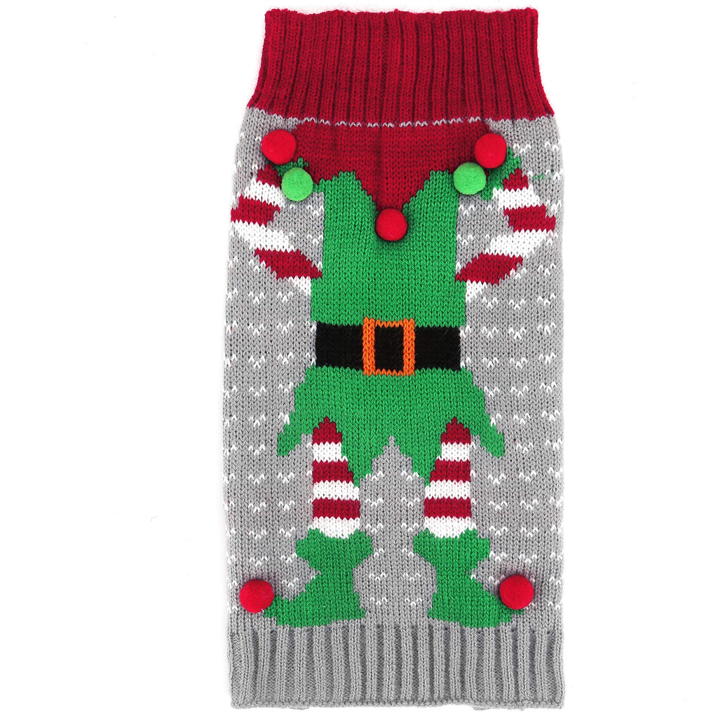 Mogoko Cute Dog Cat Ugly Christmas Sweater，Pet Fleece Xmas Sweater Warm Clothes for Winter Cold Weather 16.5" Neck Girth；22.8" Chest - PawsPlanet Australia