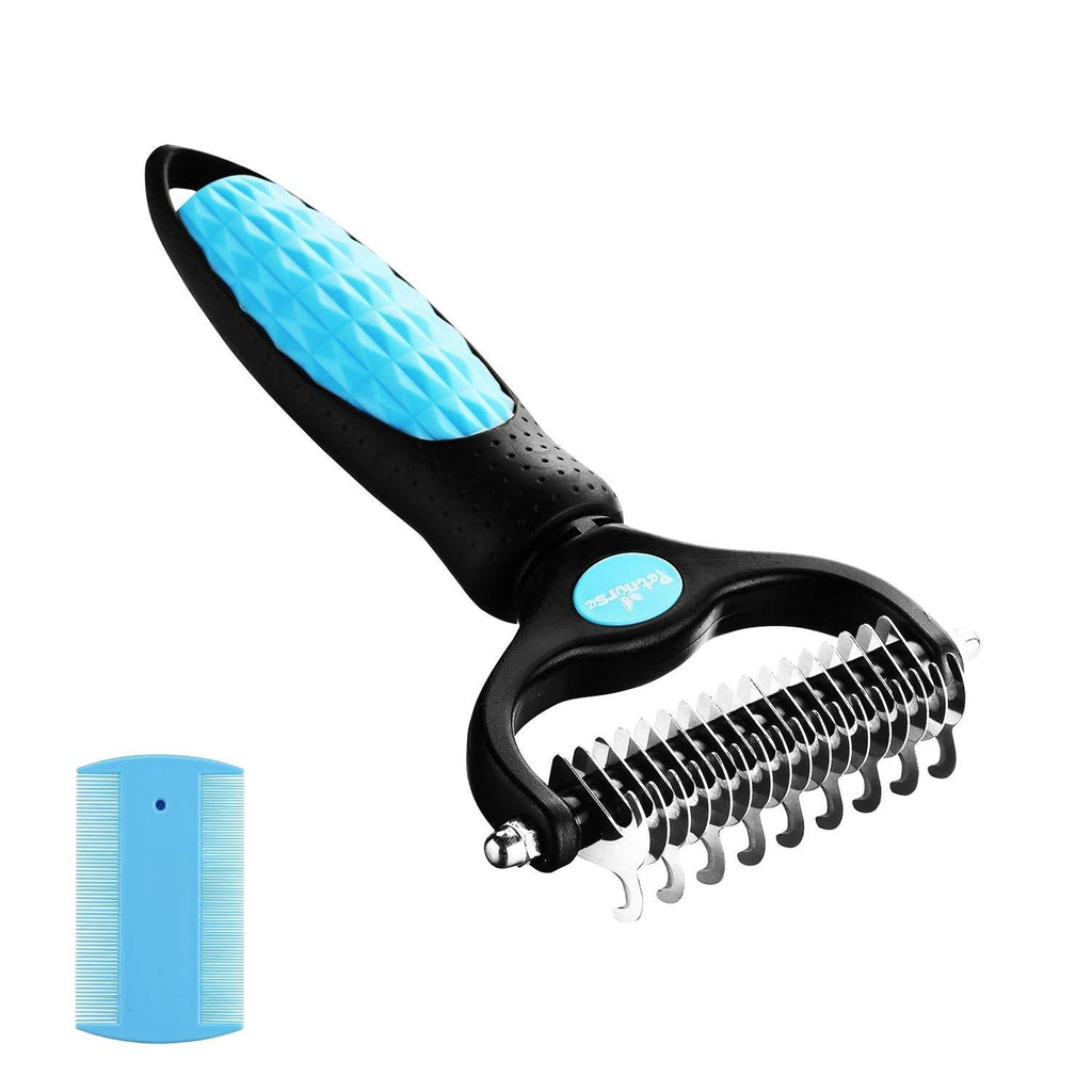 [Australia] - Petnurse Pet Grooming Brush - Dematting Comb for Easy Mats & Tangles Removing - No More Nasty Shedding and Flying Hair 