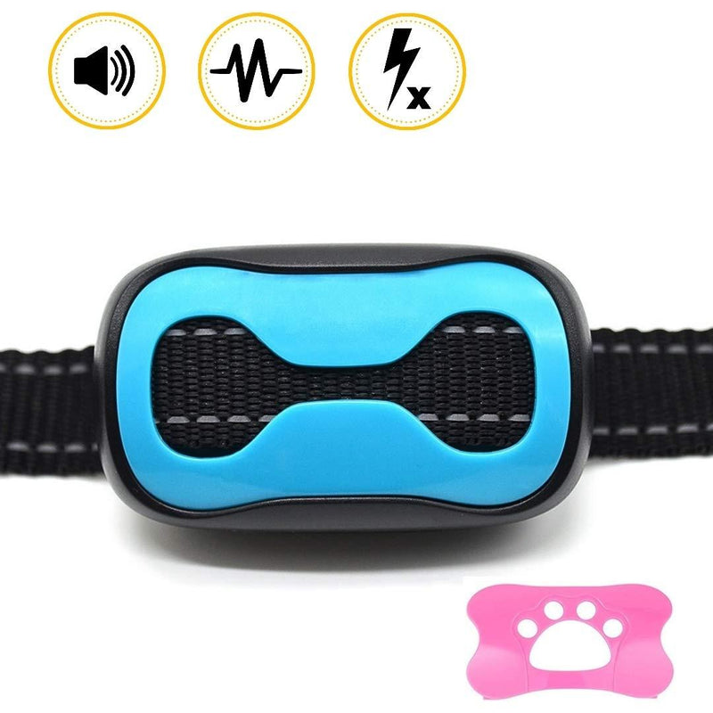 [Australia] - GlobalWay Dog Bark Collar, Humane Anti Barking Collar for Dogs, Rechargeable Vibrating Collar to Stop Barking with Adjustable Vibration Intensities for Small Medium and Large Dogs 