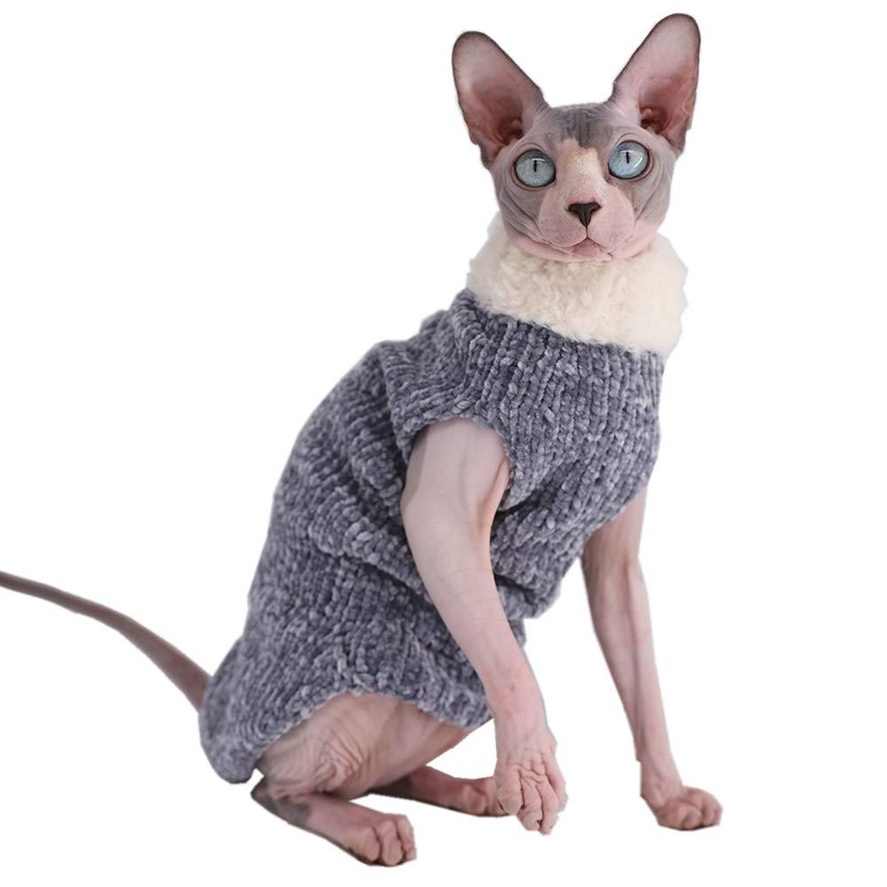 Sphynx Cat Sweater Elegant Warm Hairless Cat Clothing Comfort Winter Dress  Devon