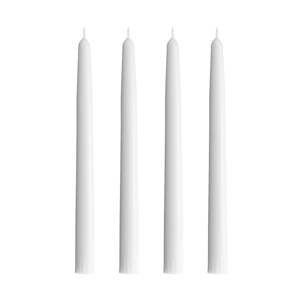 CandleNScent Taper Candles | Tapered Candlesticks - dripless 10 Inch unscented | White | 4 Pack - PawsPlanet Australia