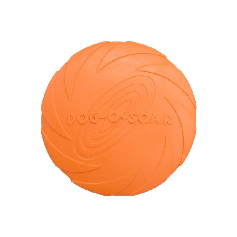 Dog Flying Disc Toy 8.7inches, Pet Training Rubber Interactive Toy, Floating Water Dog Toy for Medium, Large Dogs Outdoor Flight orange - PawsPlanet Australia