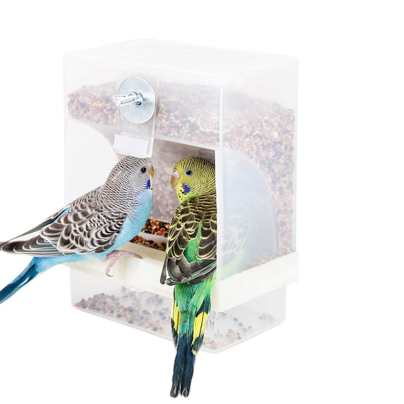 Automatic Bird Feeder No Mess for Cage Inside Birds Stuff Cage Accessories Seed Food Container for Small Brids Cockatiel Budgerigar Macaw Finch Budgie Parakeet Conure Canary Parrots Lovebird - PawsPlanet Australia