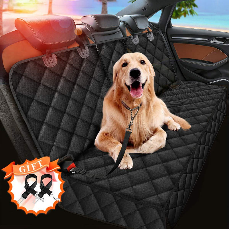 [Australia] - Dog Car Seat Cover, Dog Seat Cover for Back Seat Car Seat Protector for Dogs Pets Waterproof Pet Seat Cover with 2 Dog Seat Belts, Non-Slip Bench Seat Covers Armrest for Cars Trucks SUVs 