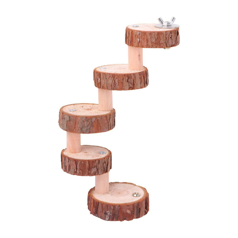 [Australia] - POPETPOP Hamster Platform - Parrot Springboard Climbing Ladder Hamster Climbing Toy Natural Wood Ladder Small Animal Cage Accessories 