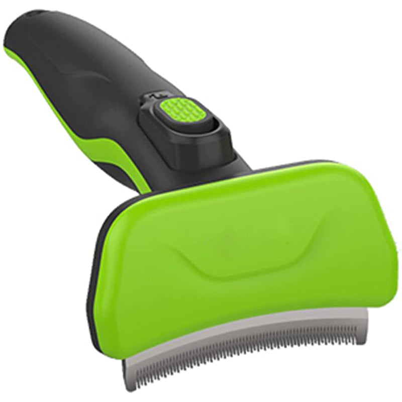 JOYPAWS Pet Grooming Brush Professional Undercoat Deshedding Tool for Dogs and Cats Effectively Reduces Shedding by Up to 95% Self-Cleaning Long or Short Hair Remover Medium Green - PawsPlanet Australia