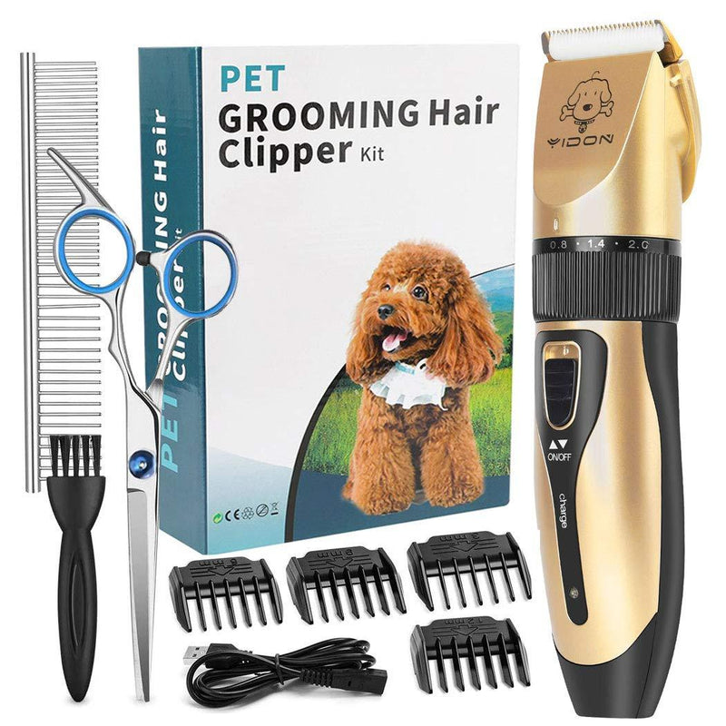 [Australia] - YIDON Dog Clippers, Dog Grooming kit Cordless Adjustable Pet Clippers Dog Hair Trimmer Rechargeable Dog Shears Pet Grooming Professional Hair Clippers Low Noise for Small Large Dogs,Cats,All Pets 