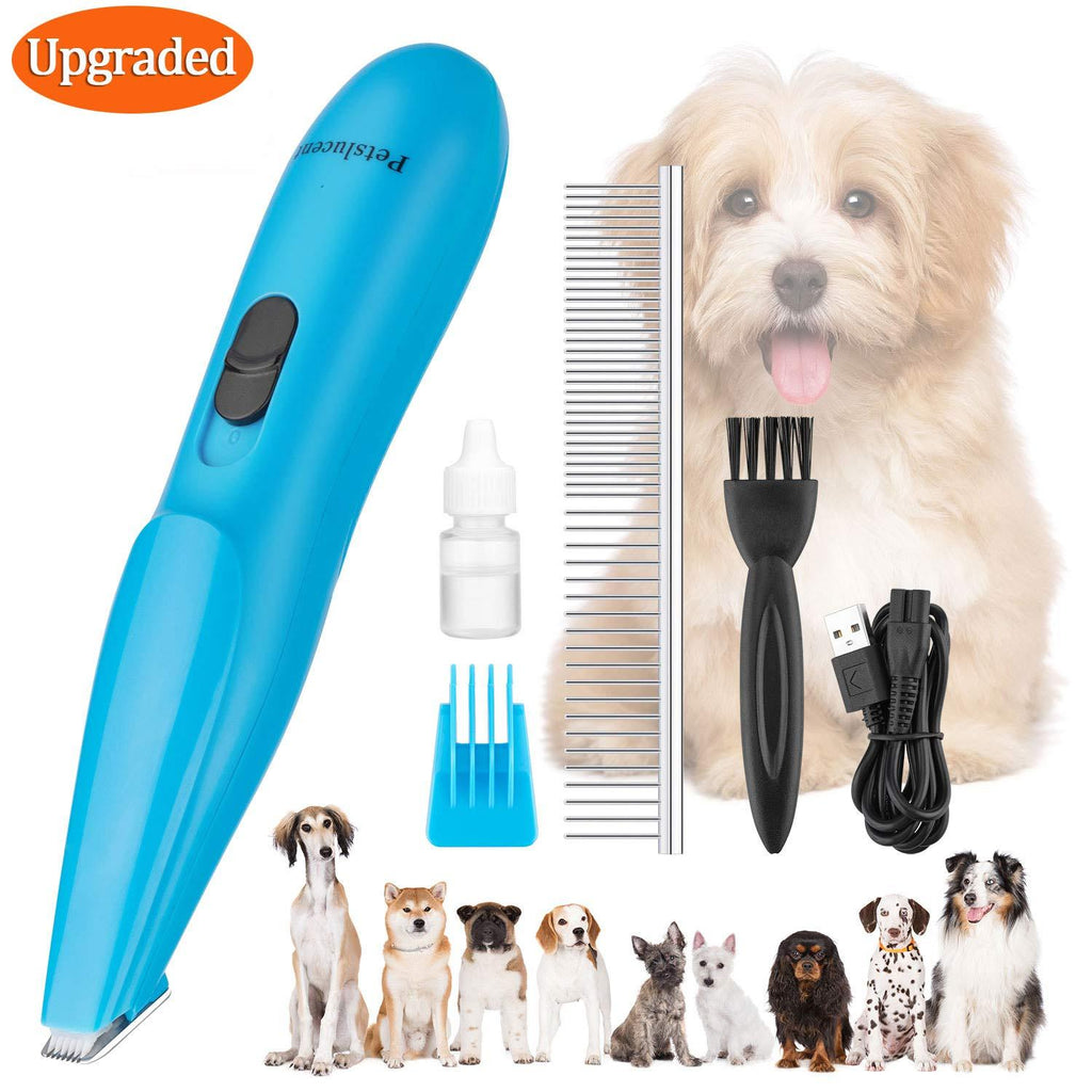 [Australia] - Petslucent Dog Clippers, Pet Grooming Scissors Kit Professional Cat Hair Clipper Trimmer for Small Dogs, Super Quiet Rechargeable Dog Clippers Brush Comb for Hair Around Claw, Paws, Eyes, Ears, Feet 