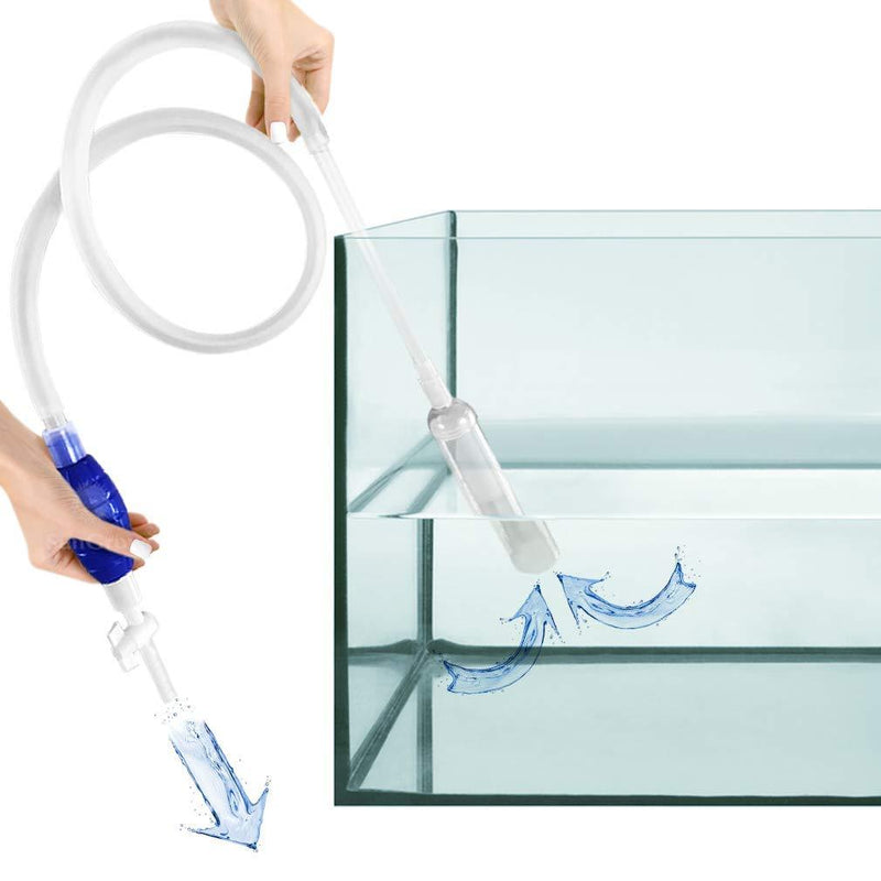 [Australia] - SunGrow Aquarium Cleaning Pump Kit, BPA Free, Easy-to-Use, No Spill, Tank Cleaner, Pet-Friendly, Long Nozzle Feature, Perfect for Cleaning and Changing Water in Tank 
