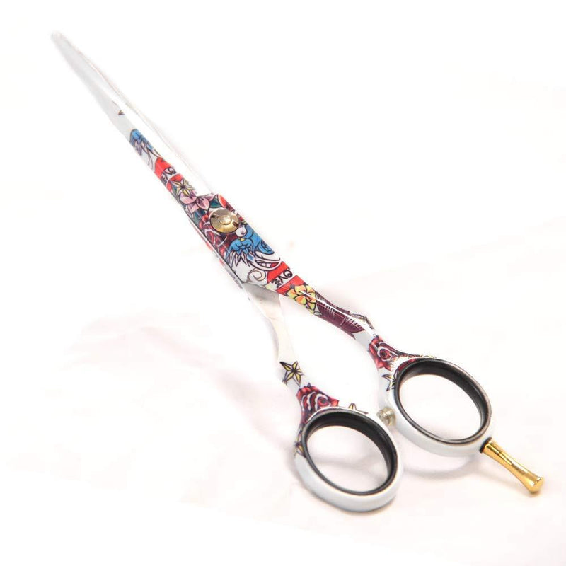 Aries Glamour Scissors Asian Style 6'' Tatoo Straight Blade Steil Japan 440C - PawsPlanet Australia