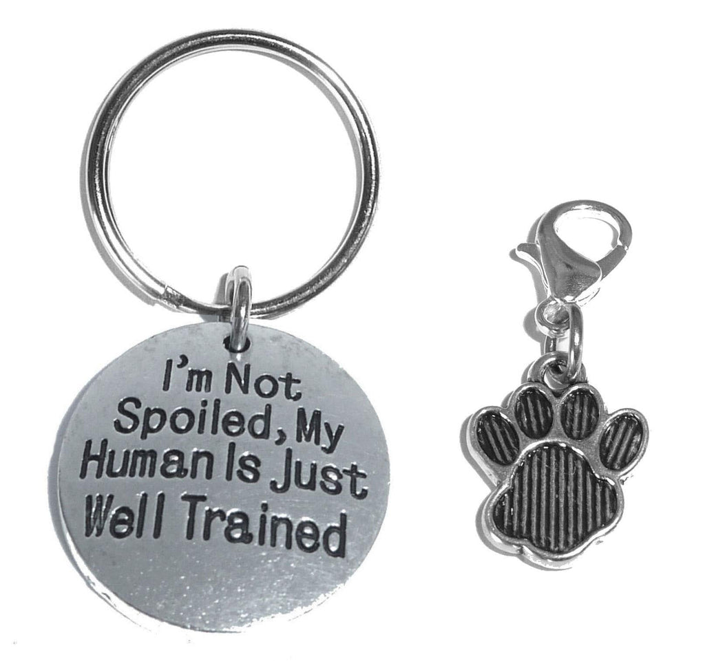 [Australia] - Hidden Hollow Beads Custom Pet Dog and Cat Tags, Funny Cute Charm Sayings for Your Pet's Collar. for Pet Lovers. I'm Not Spoiled, My Human Is Just Well Trained 