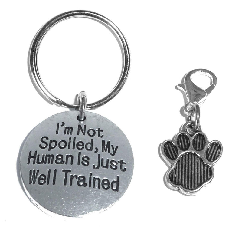 [Australia] - Hidden Hollow Beads Custom Pet Dog and Cat Tags, Funny Cute Charm Sayings for Your Pet's Collar. for Pet Lovers. I'm Not Spoiled, My Human Is Just Well Trained 