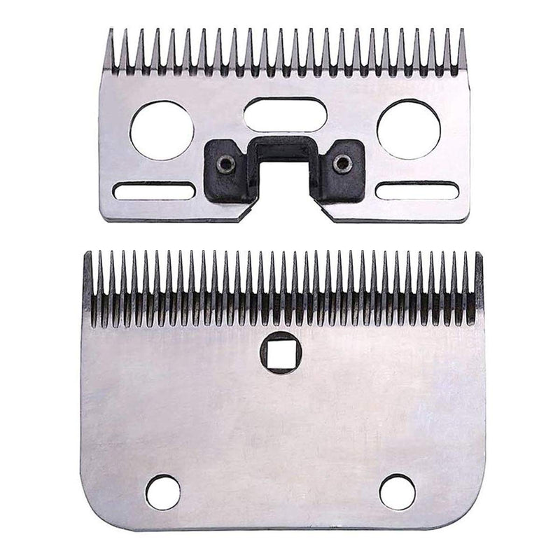 TAKEKIT Horse Clippers Replacement Blades, Detachable Universal Blades for Professional Horse Grooming Clippers, Top and Bottom, Stainless Steel, 35-Teeth - PawsPlanet Australia