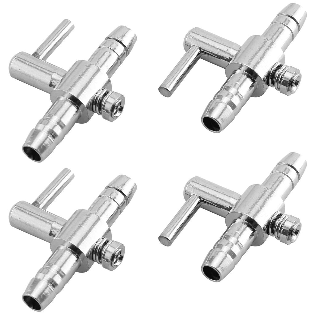 [Australia] - DGZZI Air Distributor Splitter 4PCS One-Way Air Flow Line Stainless Steel Pump Lever Control Valve for Aquarium Fish Tank 