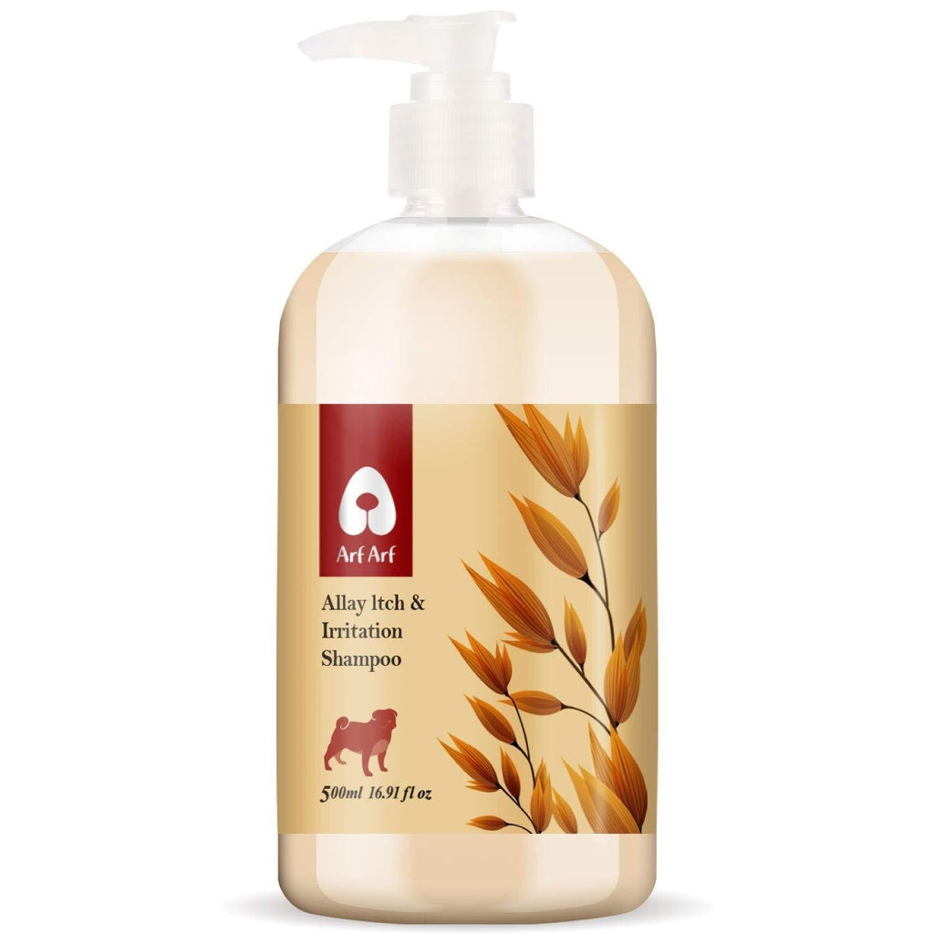 Arf Arf Allay ltch & Irritation Oatmeal Dog Shampoo for Problem Skin - Natural Dog Shampoo for Smelly Dogs - Tearless Formula for Your Dog's Comfort (16.91 oz) - Products Proudly Made in Taiwan - PawsPlanet Australia