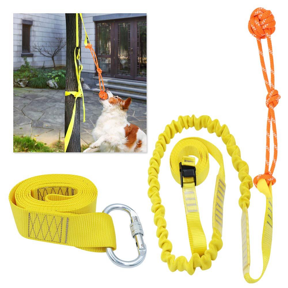 XiaZ Retractable Interactive Dog Toy, Rope Tug of War Toys for Medium or Large Dogs, Outdoor Hanging Exercise Play Tug War, Extra Durable, Safe Large Dog Toy - PawsPlanet Australia